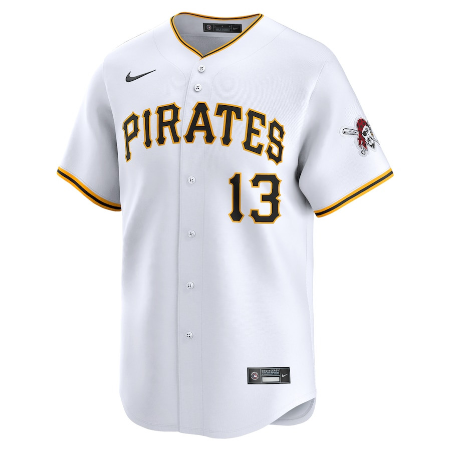 Alternative view of Ke'Bryan Hayes 13 Pittsburgh Pirates Home Limited Player Men Baseball Jersey - White 