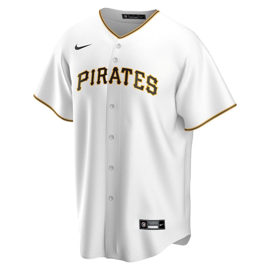 Alternative view of Ke'Bryan Hayes 13 Pittsburgh Pirates Home Men Baseball Jersey - White 