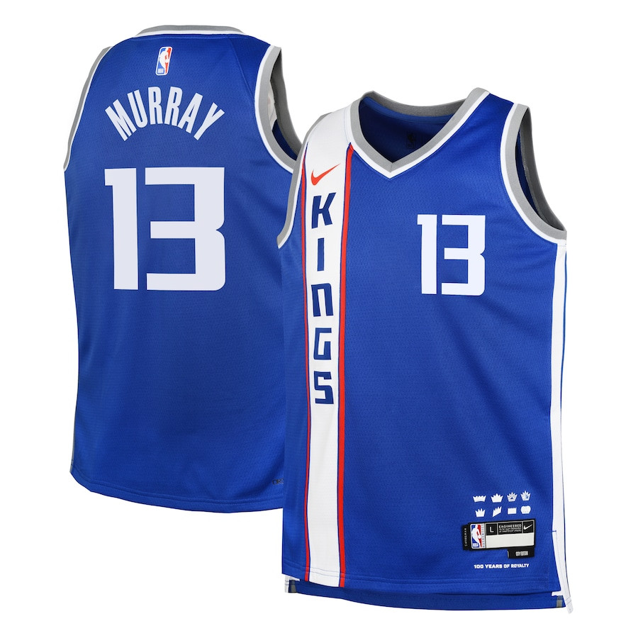 Keegan Murray 13 Sacramento Kings 2023/24 City Edition Swingman YOUTH Basketball Jersey - Blue - JS899 