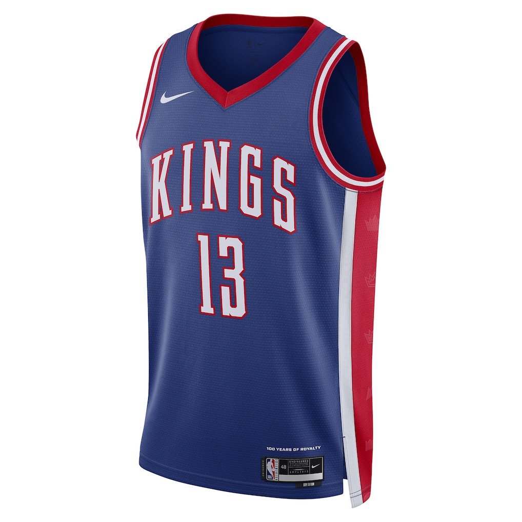 Alternative view of Keegan Murray 13 Sacramento Kings Unisex 2024/25 Swingman Player Basketball Jersey - City Edition - Blue - JS527 