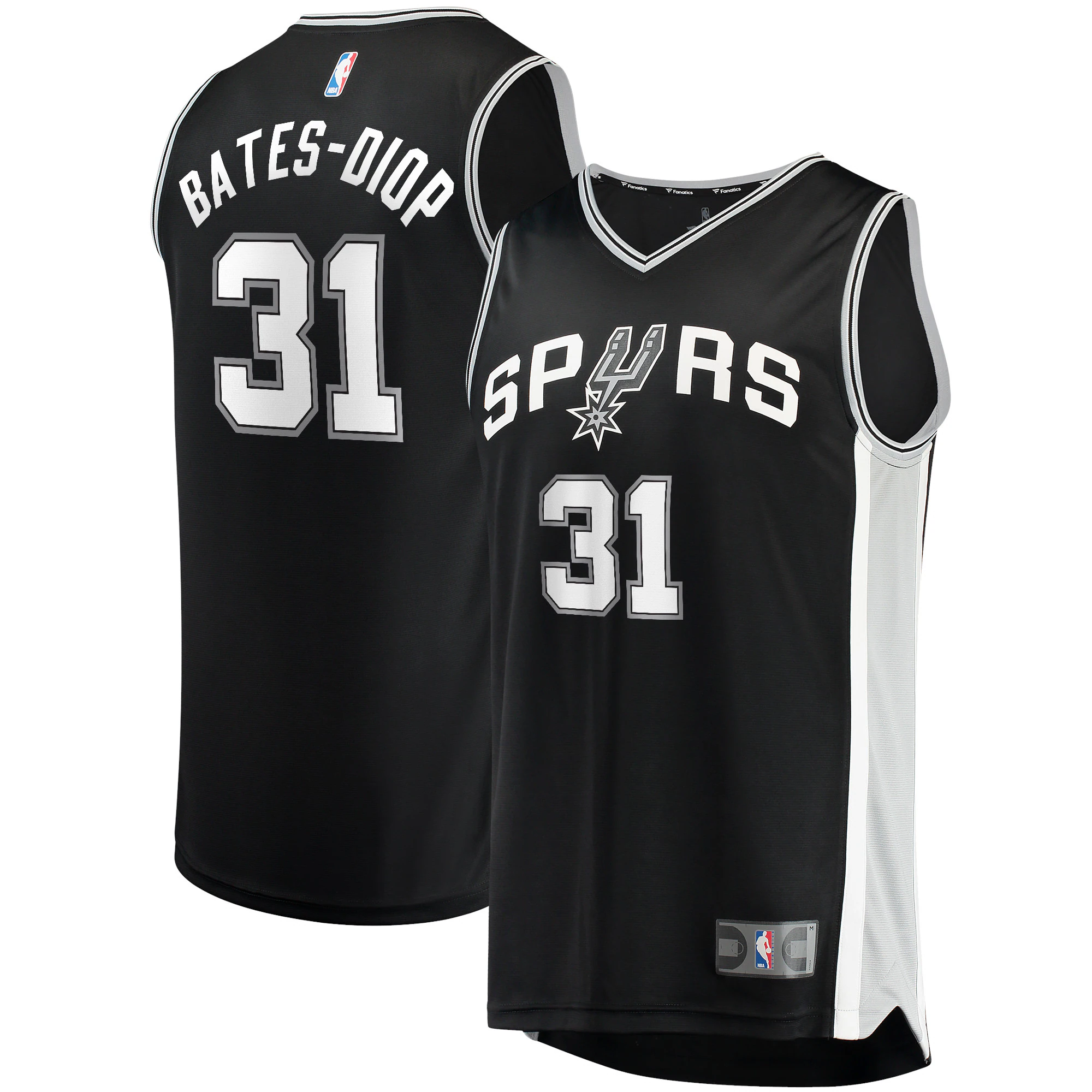 Keita Bates-diop San Antonio Spurs Fanatics Branded 2021/22 Fast Break Replica Basketball Jersey - Icon Edition - Black