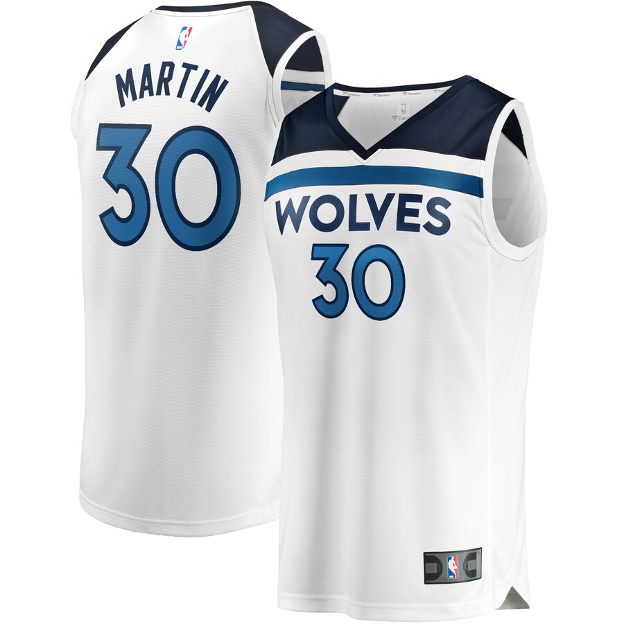 Kelan Martin Minnesota Timberwolves Fanatics Branded Fast Break Player Basketball Jersey – Association Edition – White