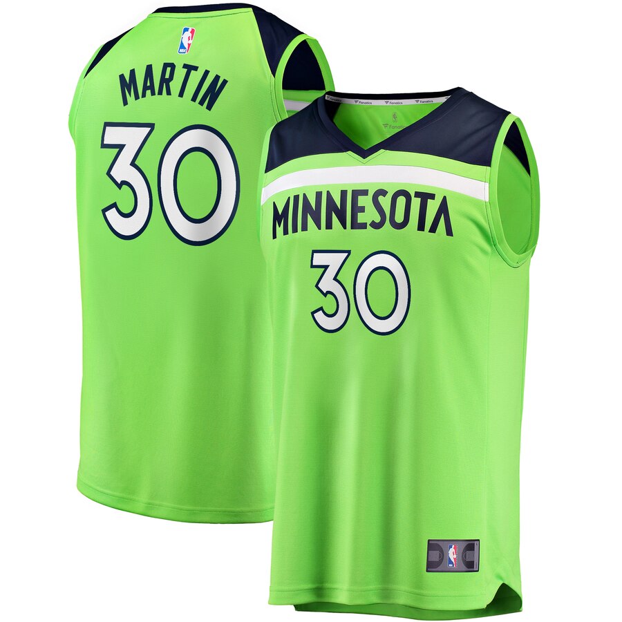 Kelan Martin Minnesota Timberwolves Fanatics Branded Fast Break Player Basketball Jersey – Statement Edition – Green