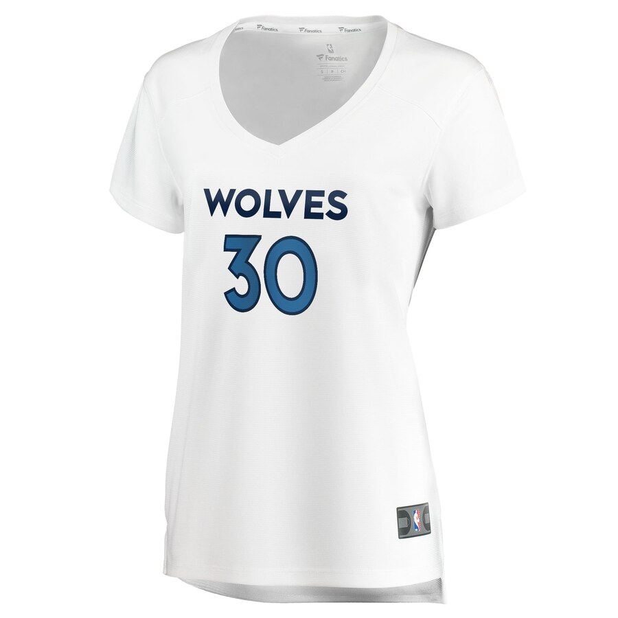 Alternative view of Kelan Martin Minnesota Timberwolves Fanatics Branded Women's Fast Break Player Basketball Jersey - Association Edition - White
