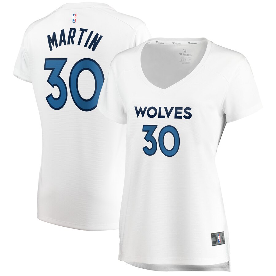 Kelan Martin Minnesota Timberwolves Fanatics Branded Women's Fast Break Player Basketball Jersey - Association Edition - White