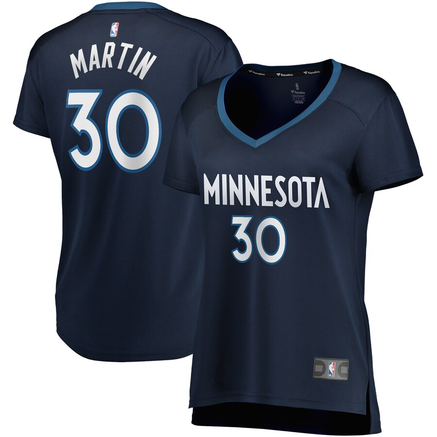 Kelan Martin Minnesota Timberwolves Fanatics Branded Women's Fast Break Player Basketball Jersey - Icon Edition - Navy