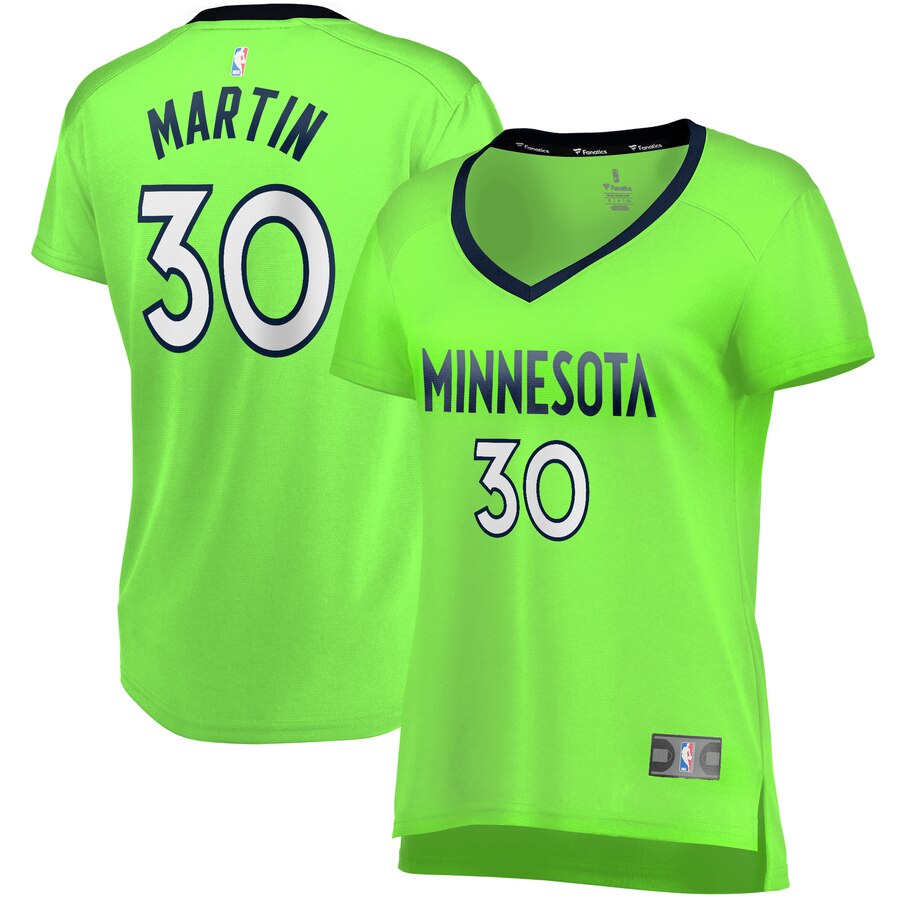Kelan Martin Minnesota Timberwolves Fanatics Branded Women's Fast Break Player Basketball Jersey - Statement Edition - Green