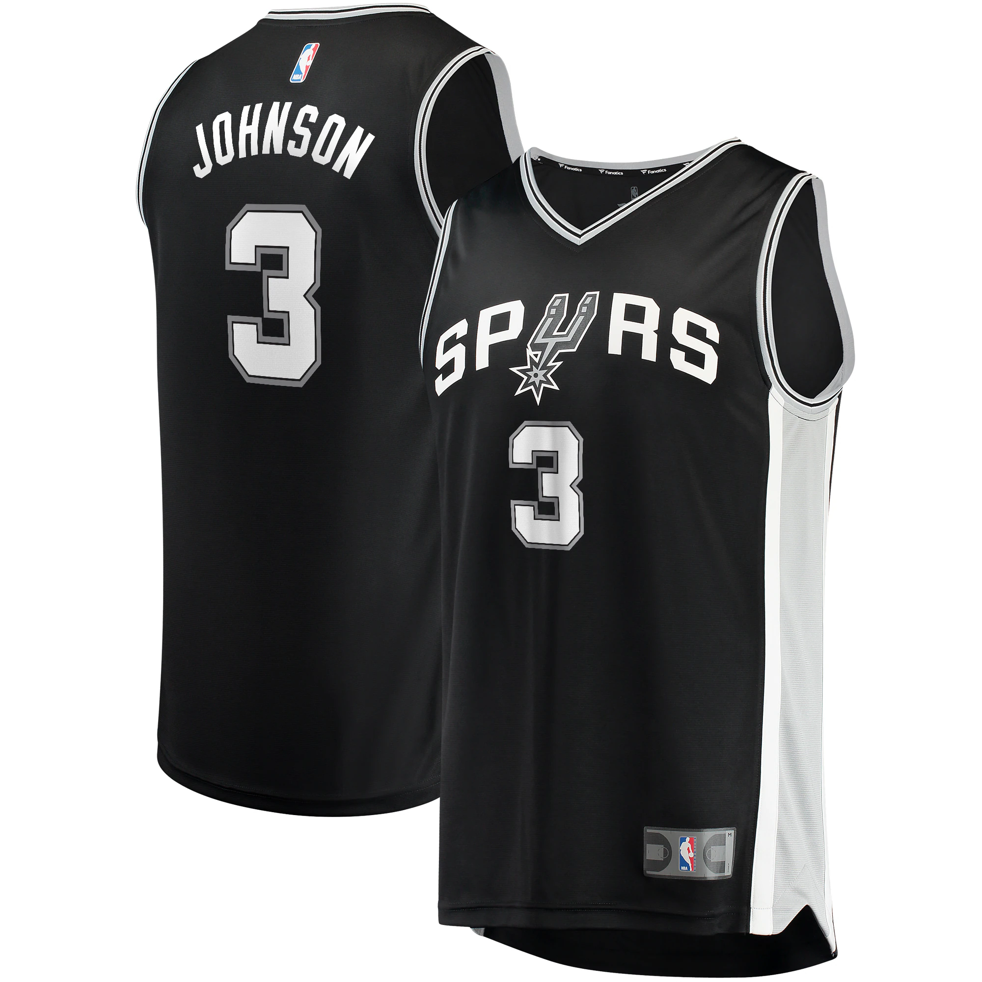Keldon Johnson San Antonio Spurs Fanatics Branded Fast Break Replica Basketball Jersey Black – Icon Edition