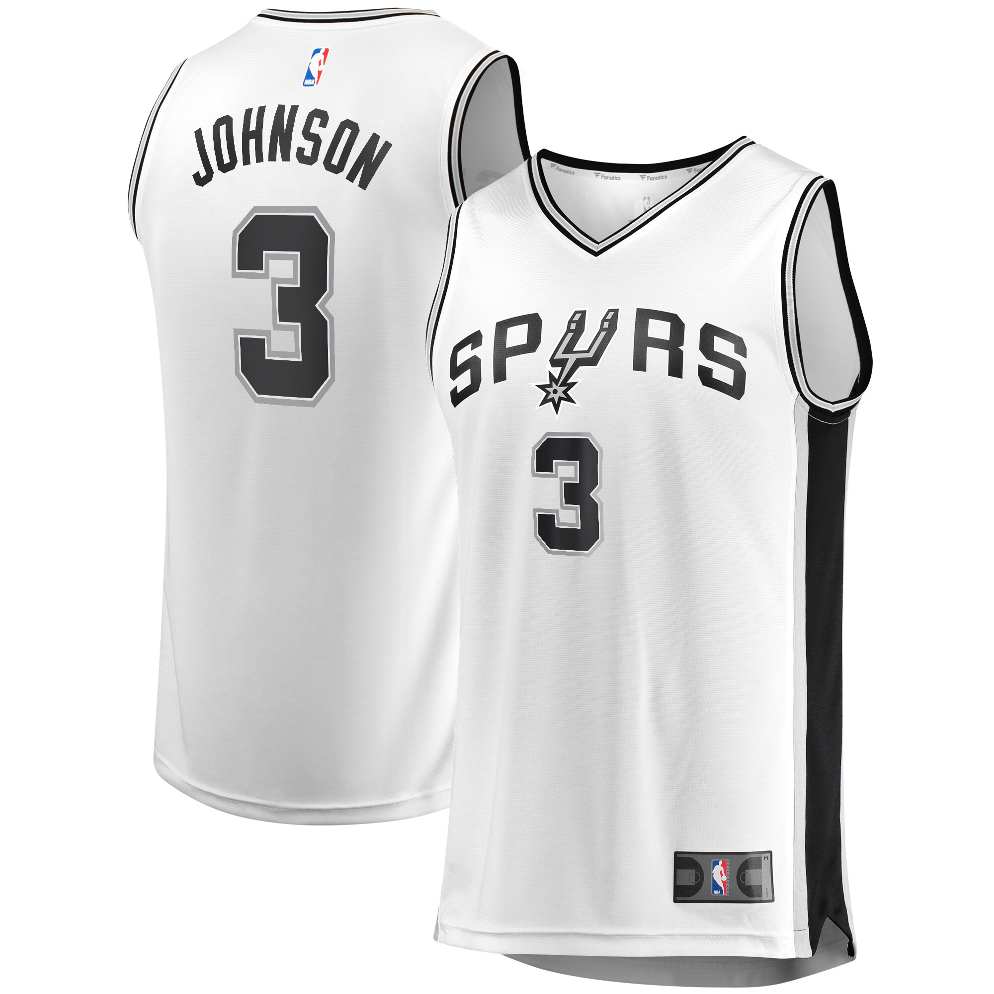 Keldon Johnson San Antonio Spurs Fanatics Branded Fast Break Replica Basketball Jersey White - Association Edition