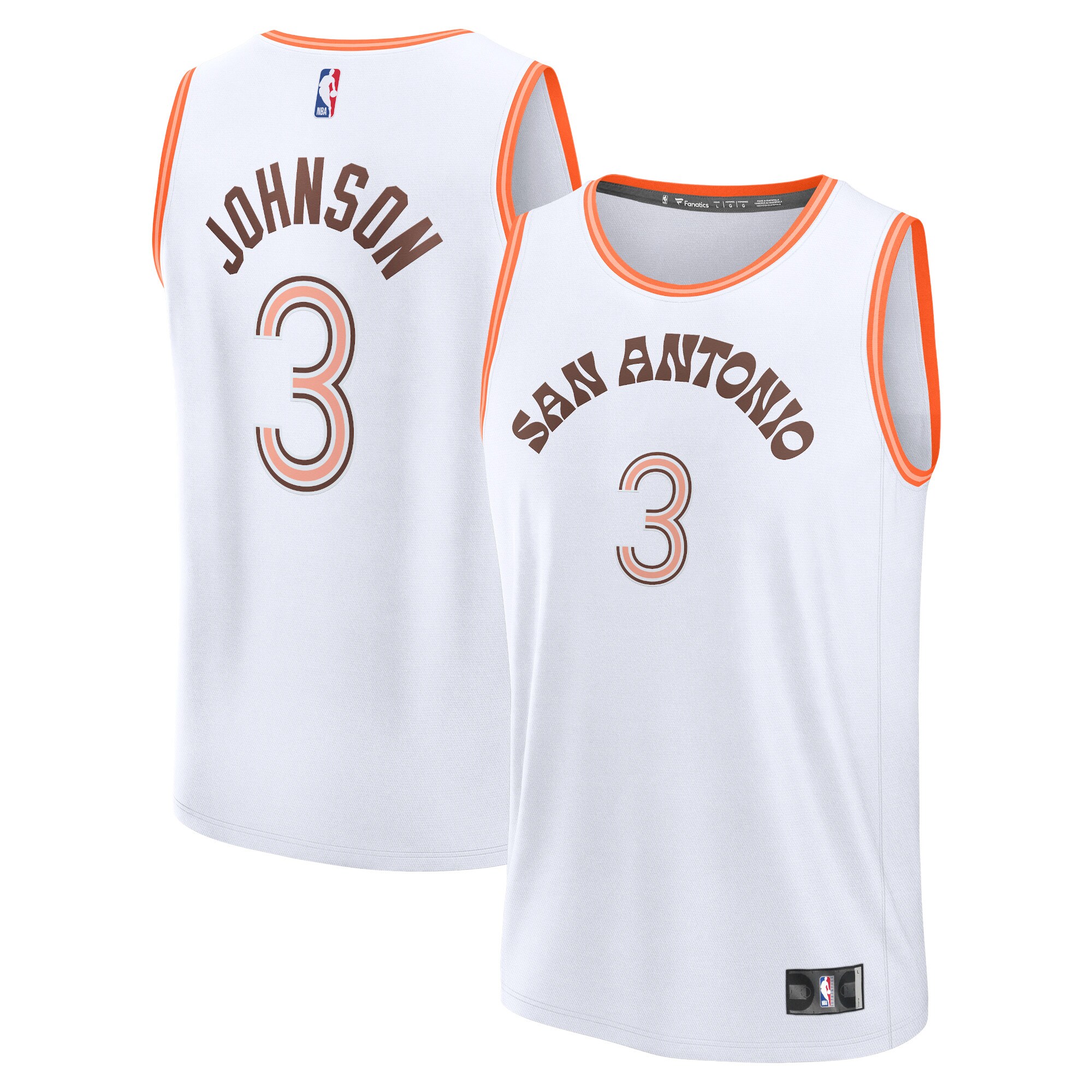Keldon Johnson San Antonio Spurs Fanatics Fast Break Basketball Jersey - White - City Edition