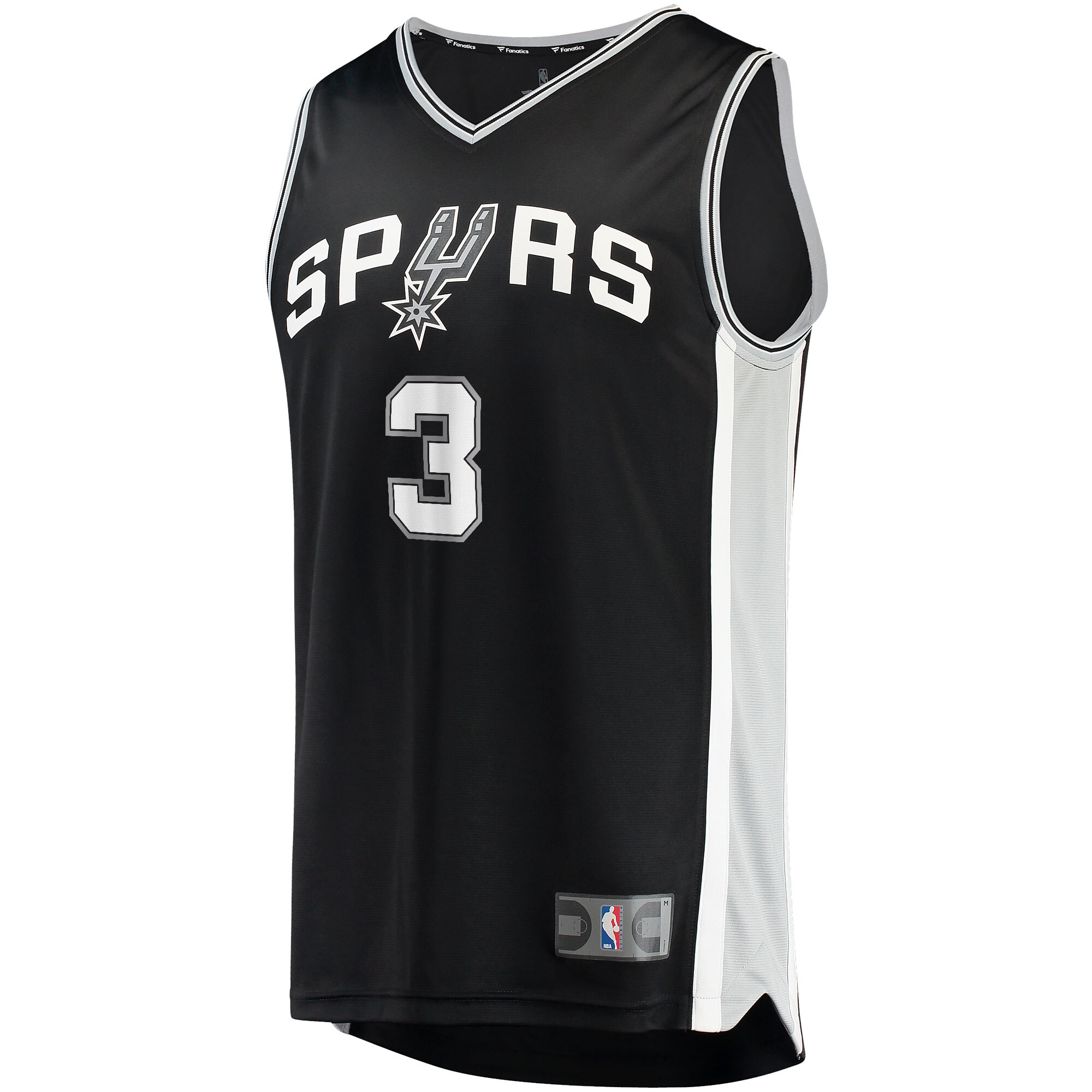 Alternative view of Keldon Johnson San Antonio Spurs Fanatics Fast Break Replica Basketball Jersey - Icon Edition - Black