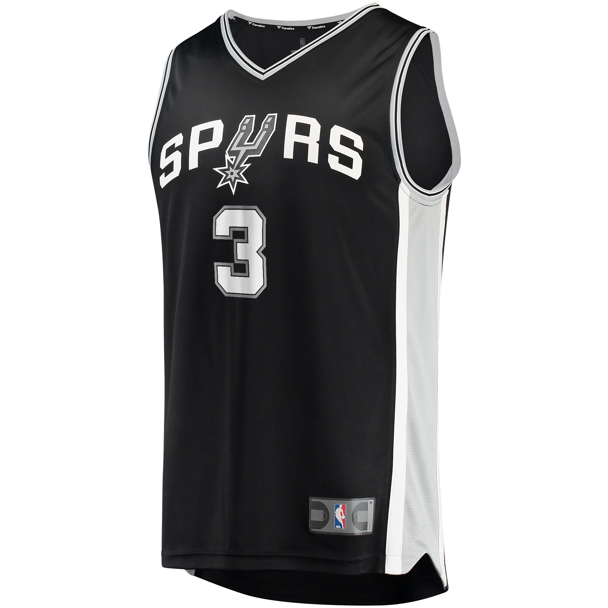 Alternative view of Keldon Johnson San Antonio Spurs Fanatics Fast Break Replica Basketball Jersey Black - Icon Edition