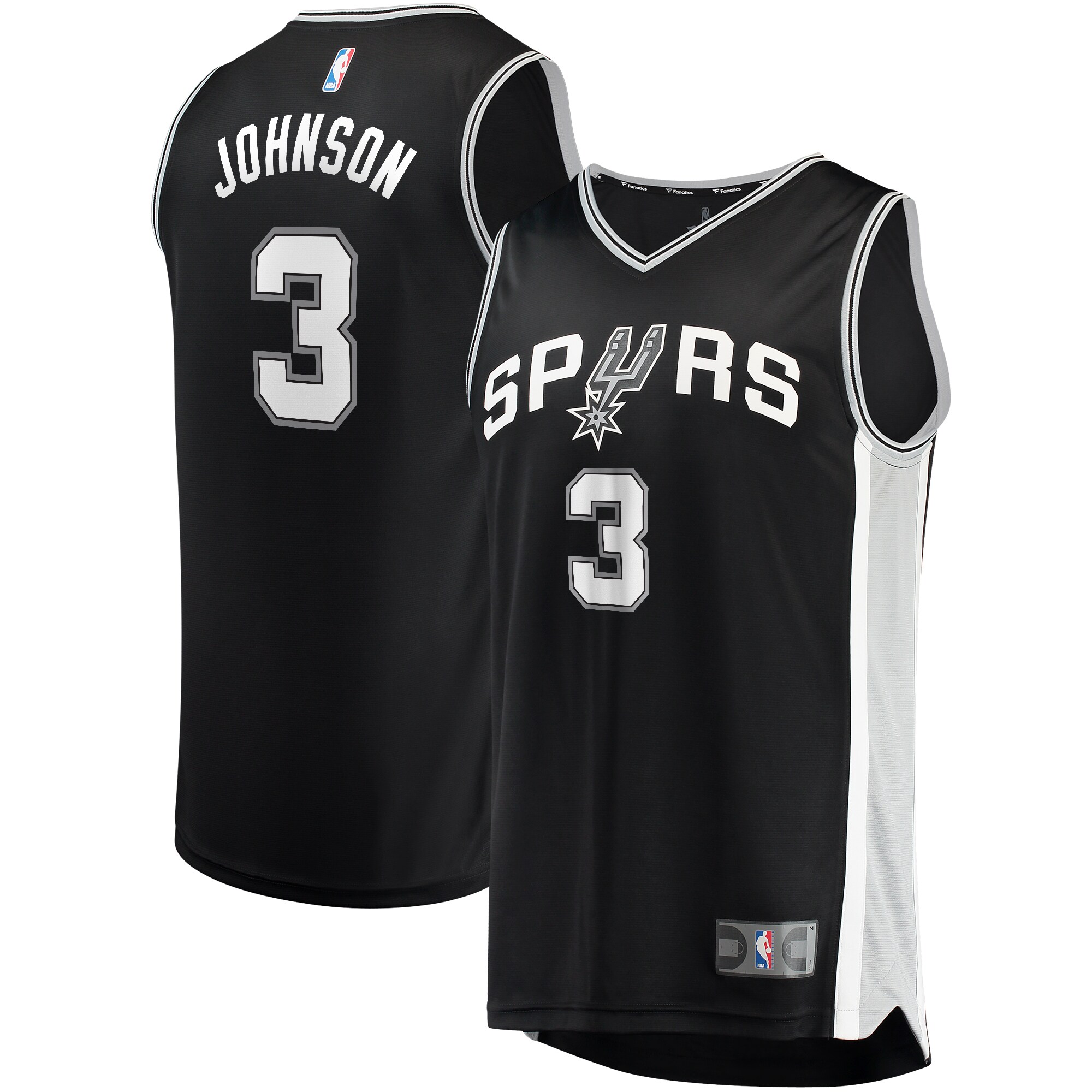Keldon Johnson San Antonio Spurs Fanatics Fast Break Replica Basketball Jersey Black - Icon Edition