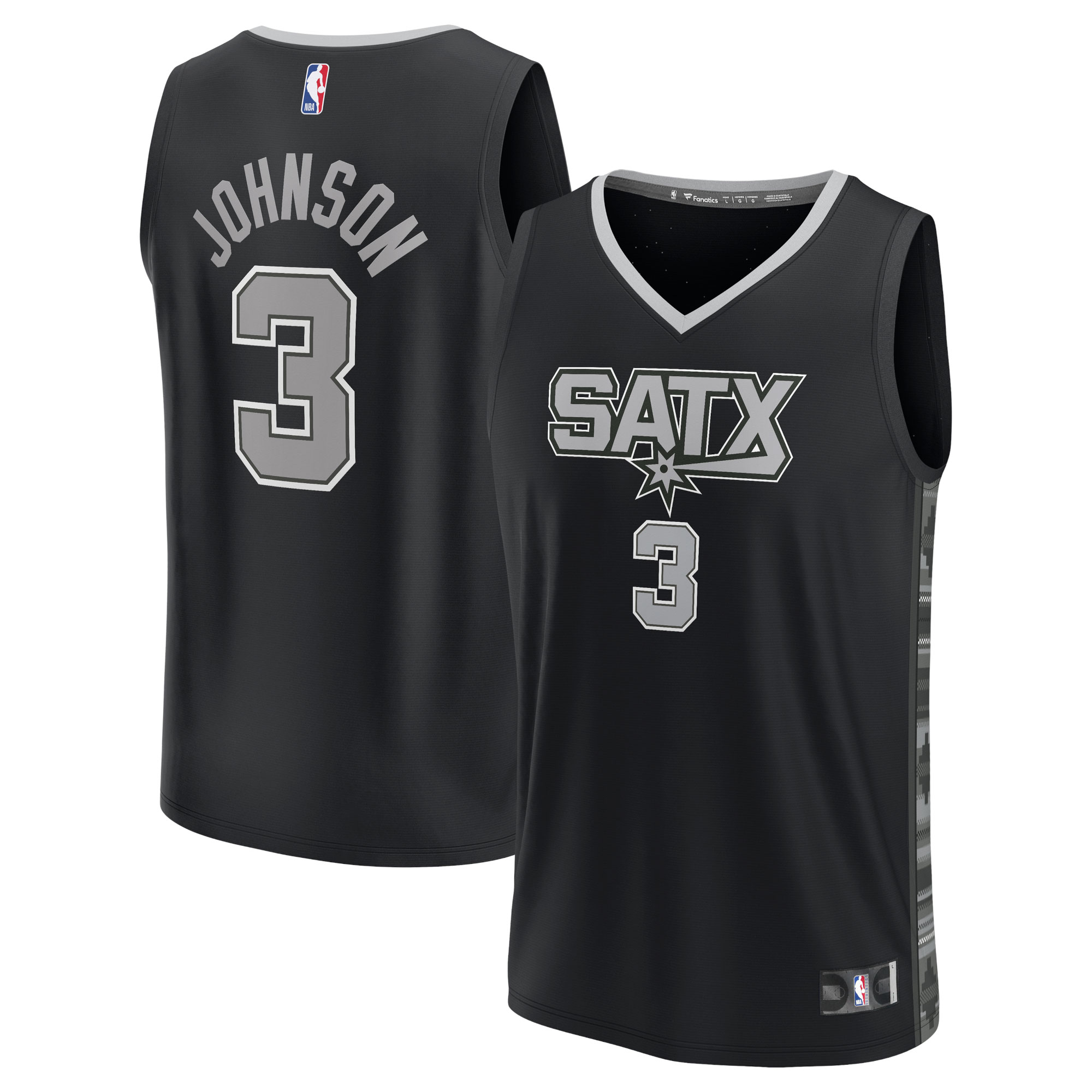 Keldon Johnson San Antonio Spurs Fanatics Fast Break Replica Player Basketball Jersey - Statement Edition - Black