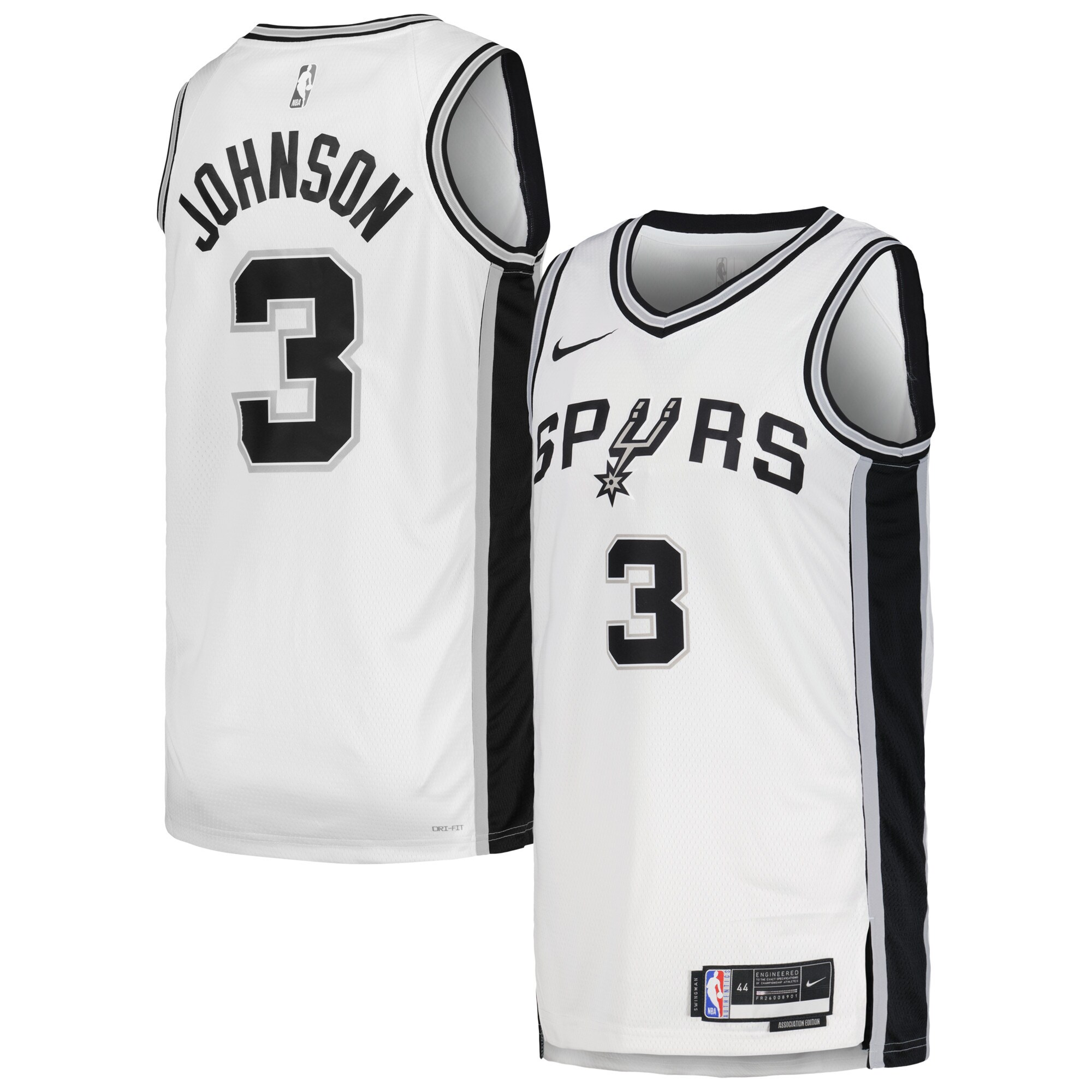 Keldon Johnson San Antonio Spurs Unisex Swingman Basketball Jersey - Association Edition - White
