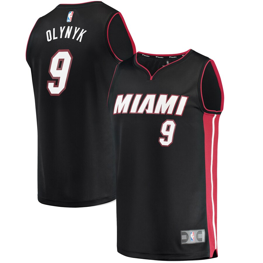 Kelly Olynyk Miami Heat Fanatics Branded Fast Break Replica Basketball Jersey Black - Icon Edition