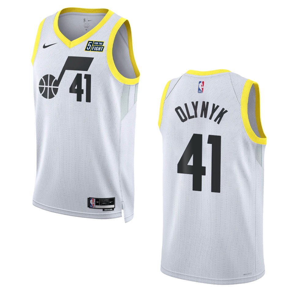Kelly Olynyk White Association Edition 2022-23 Utah Jazz Swingman Basketball Jersey