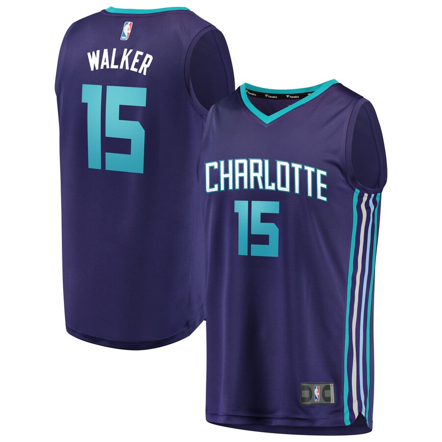 Kemba Walker Charlotte Hornets Fanatics Branded Youth Fast Break Replica Basketball Jersey Purple - Statement Edition