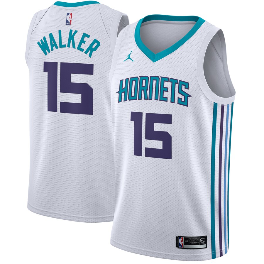 Kemba Walker Charlotte Hornets Jordan Brand Swingman Basketball Jersey White - Association Edition