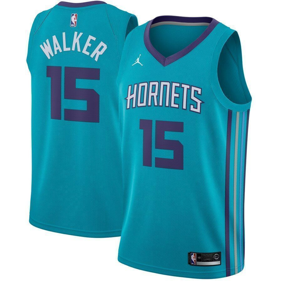 Kemba Walker Charlotte Hornets Swingman Basketball Jersey Teal - Icon Edition - JS369 