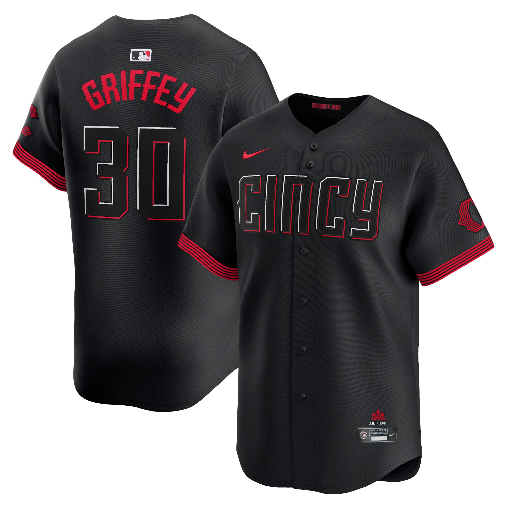 Ken Griffey Jr. Cincinnati Reds City Connect Limited Player Jersey - Black