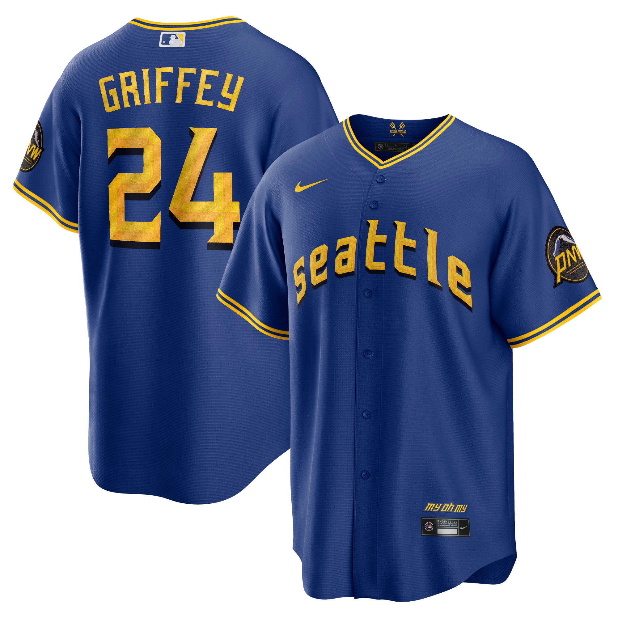Ken Griffey Jr. Seattle Mariners 2023 City Connect Replica Player Baseball Jersey - Royal