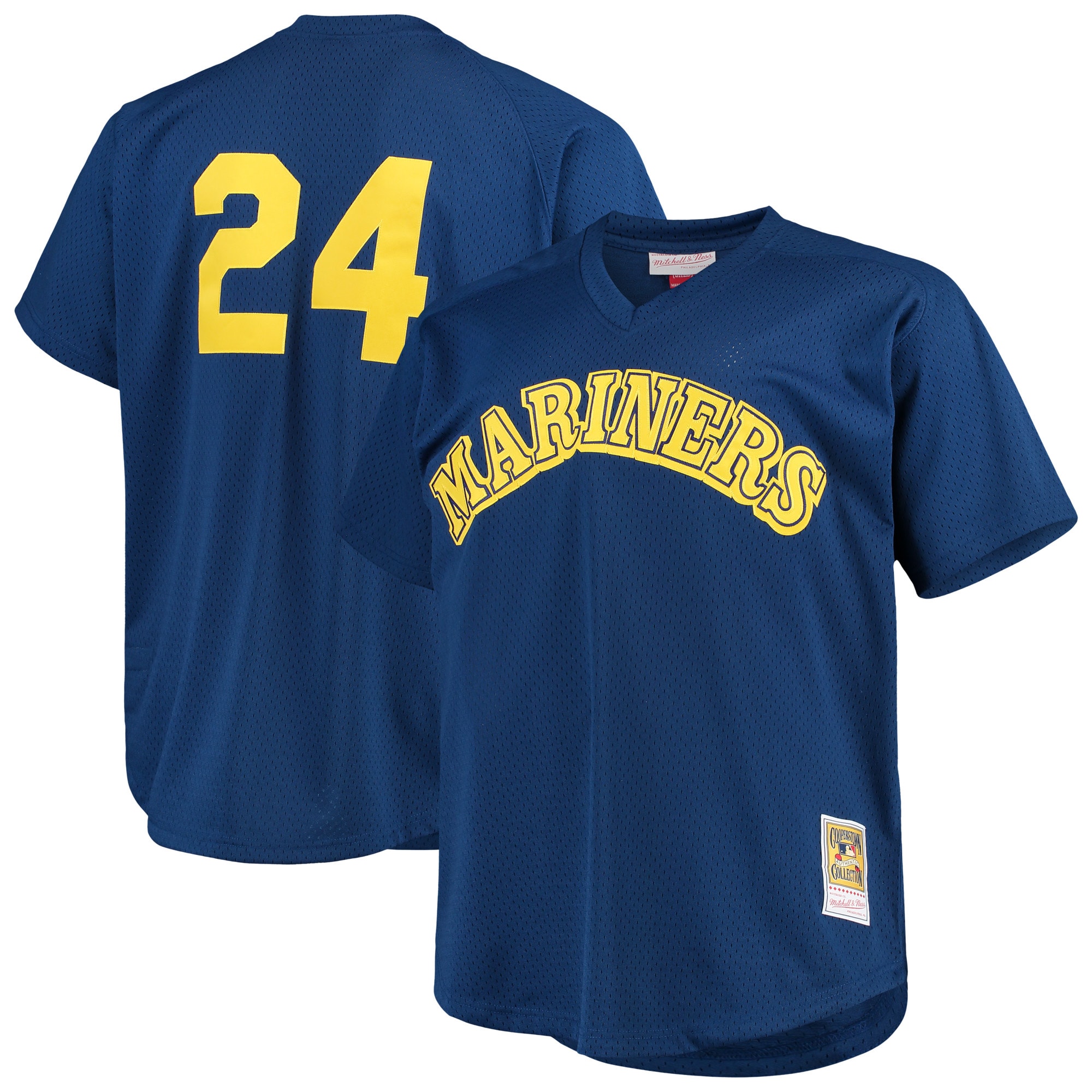 Ken Griffey Jr. Seattle Mariners Mitchell & Ness Big & Tall Cooperstown Collection Mesh Batting Practice Baseball Jersey - Royal