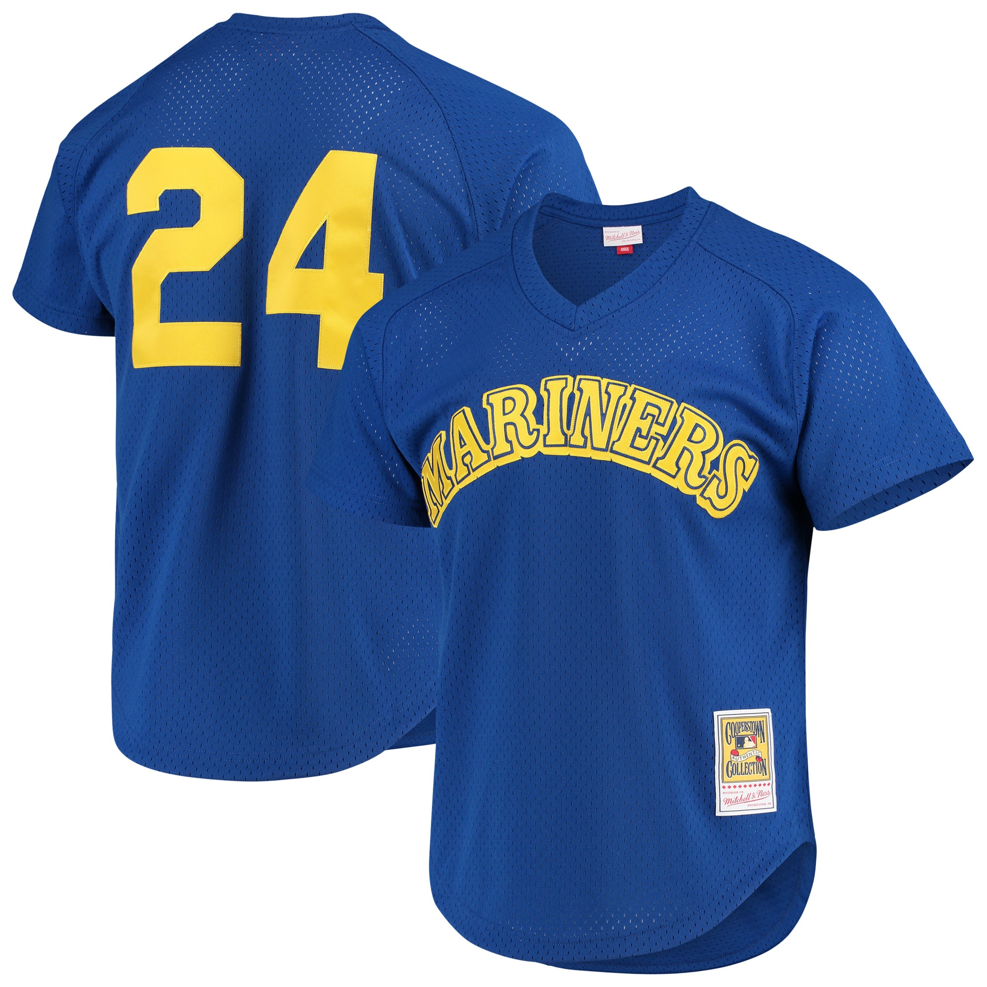 Ken Griffey Jr. Seattle Mariners Mitchell & Ness Cooperstown Mesh Batting Practice Baseball Jersey - Royal