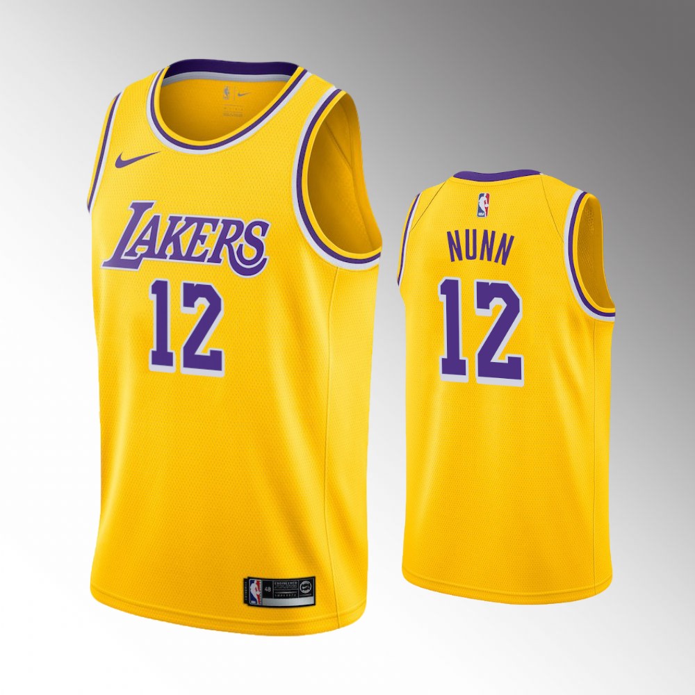 Kendrick Nunn Los Angeles Lakers 2021 Icon Edition Gold 2021 Trade Basketball Jersey