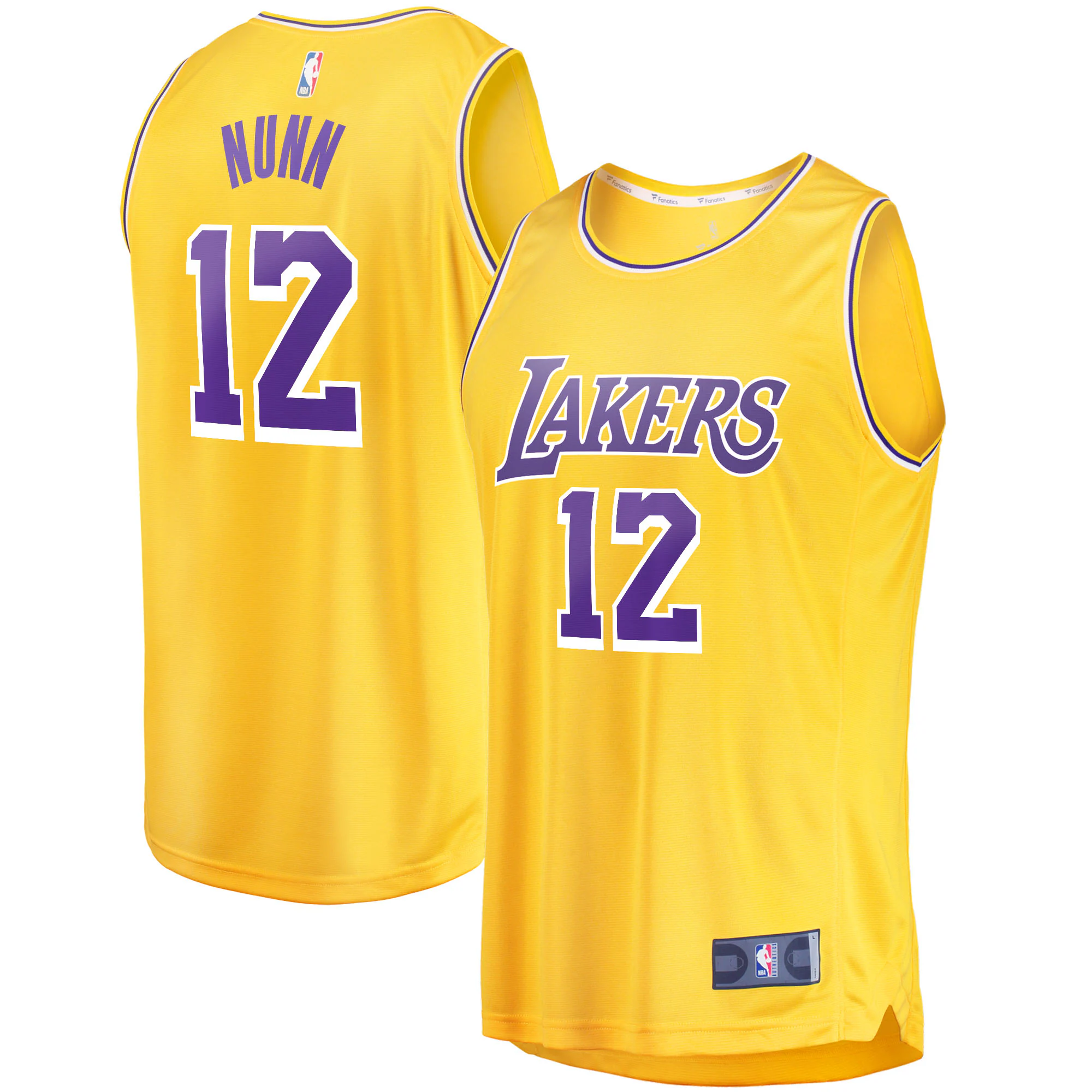 Kendrick Nunn Los Angeles Lakers Fanatics Branded 2021/22 Fast Break Replica Basketball Jersey - Icon Edition - Gold