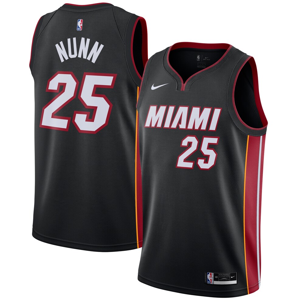 Kendrick Nunn Miami Heat 2020/21 Swingman Basketball Jersey Black - Icon Edition