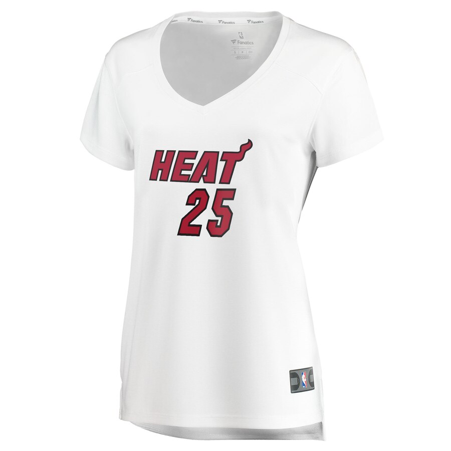 Alternative view of Kendrick Nunn Miami Heat Fanatics Branded Women's Fast Break Player Basketball Jersey - Association Edition - White