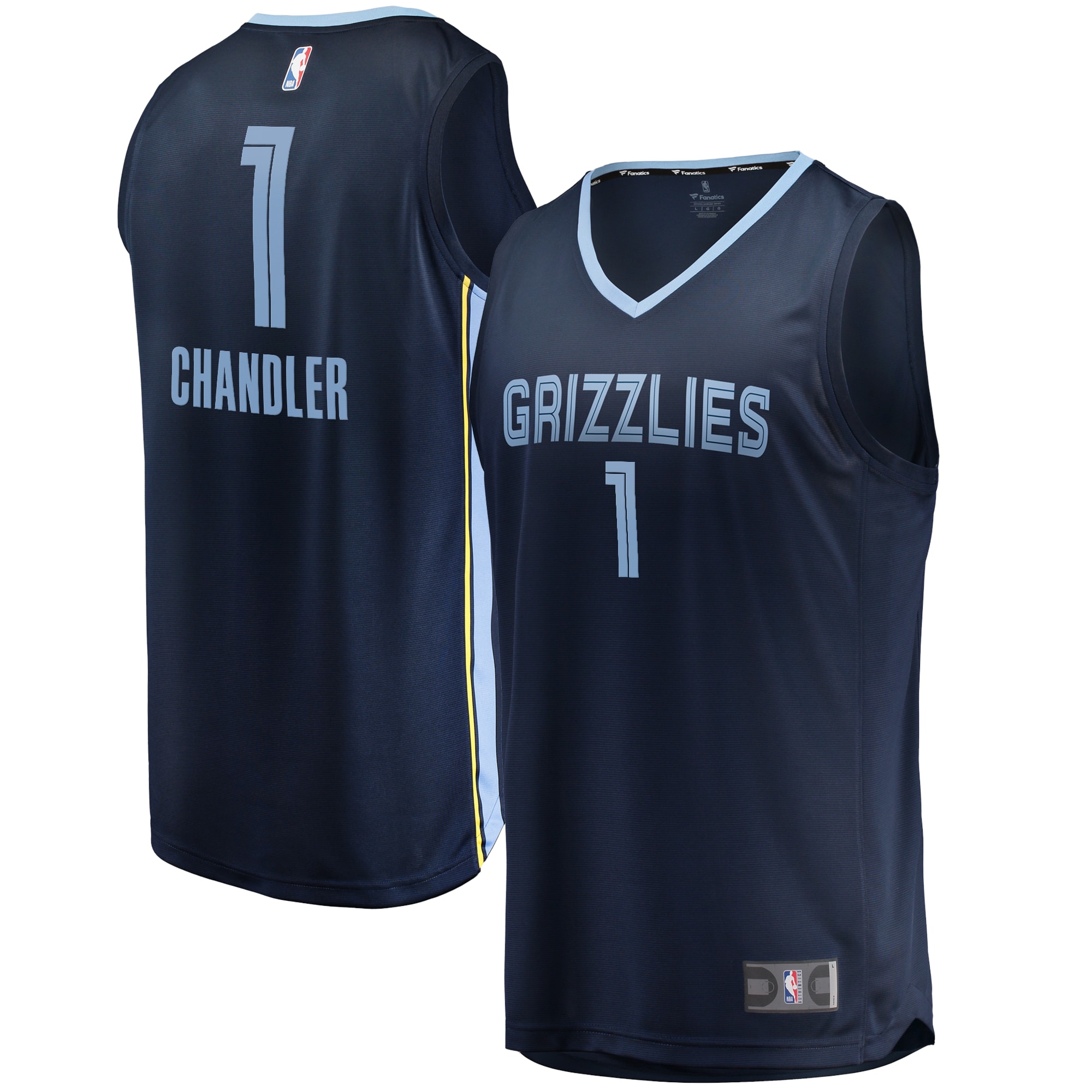 Kennedy Chandler Memphis Grizzlies Fanatics Branded 2022 Nba Draft Second Round Pick Fast Break Replica Player Basketball Jersey Icon - Edition - Navy