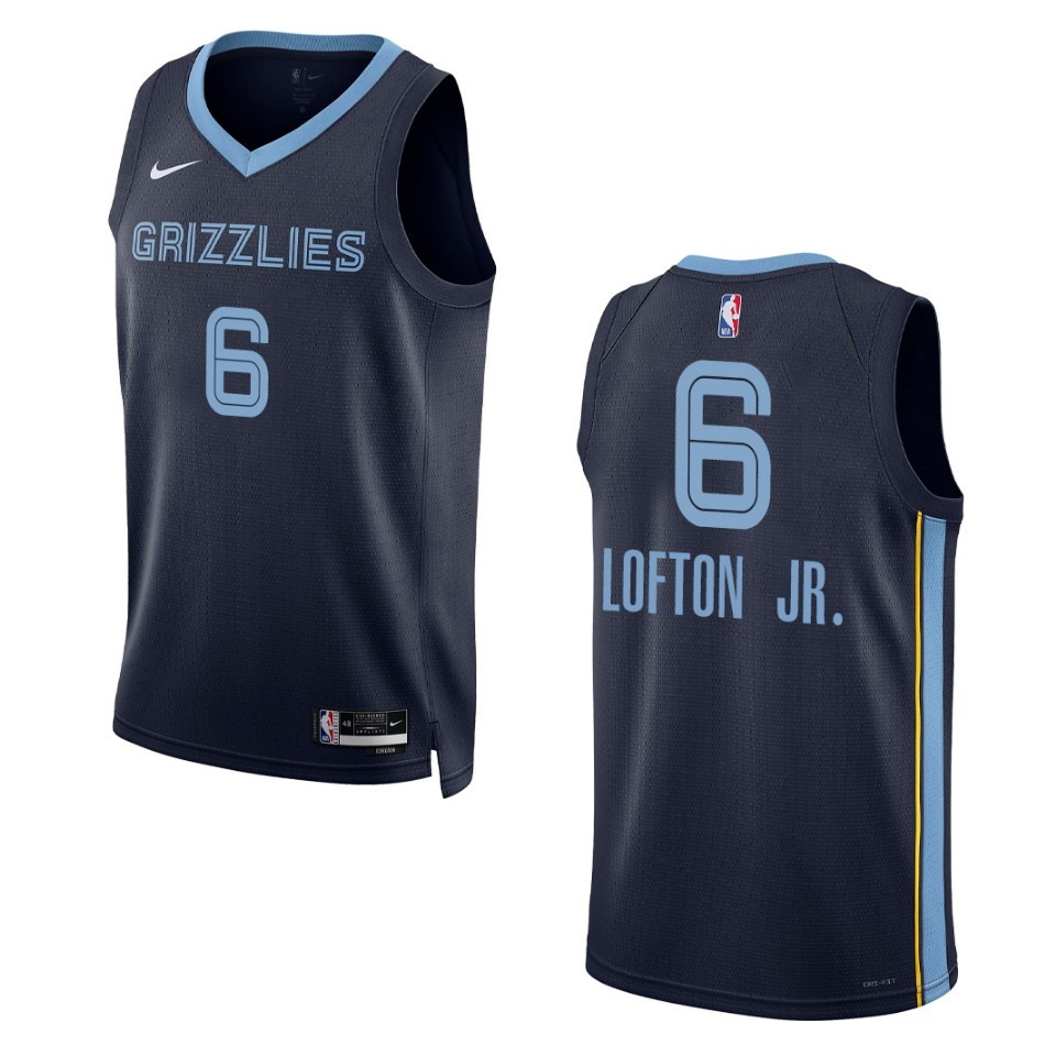 Kenneth Lofton Jr. Navy Icon Edition 2022-23 Memphis Grizzlies Swingman Basketball Jersey