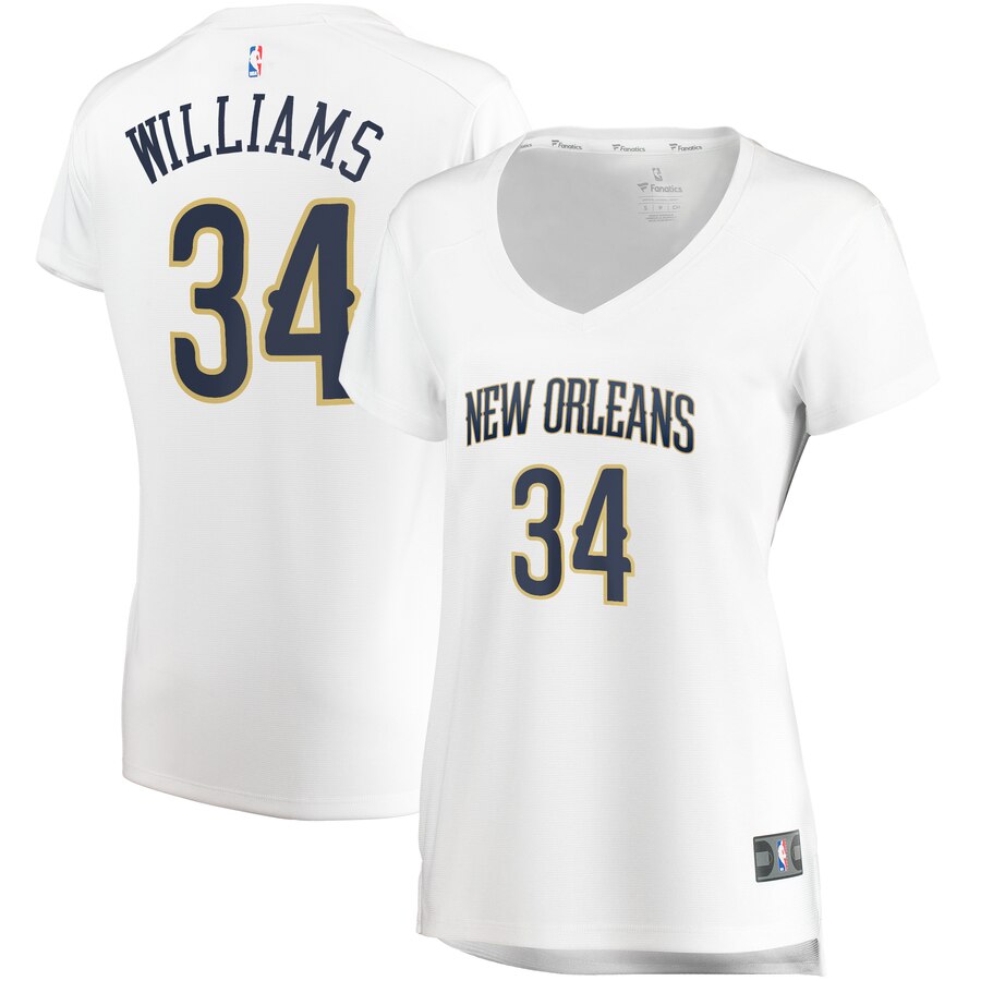 Kenrich Williams New Orleans Pelicans Fanatics Branded Women's Fast Break Player Replica Basketball Jersey - Association Edition - White