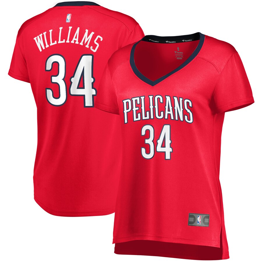Kenrich Williams New Orleans Pelicans Fanatics Branded Women's Fast Break Player Replica Basketball Jersey - Statement Edition - Red