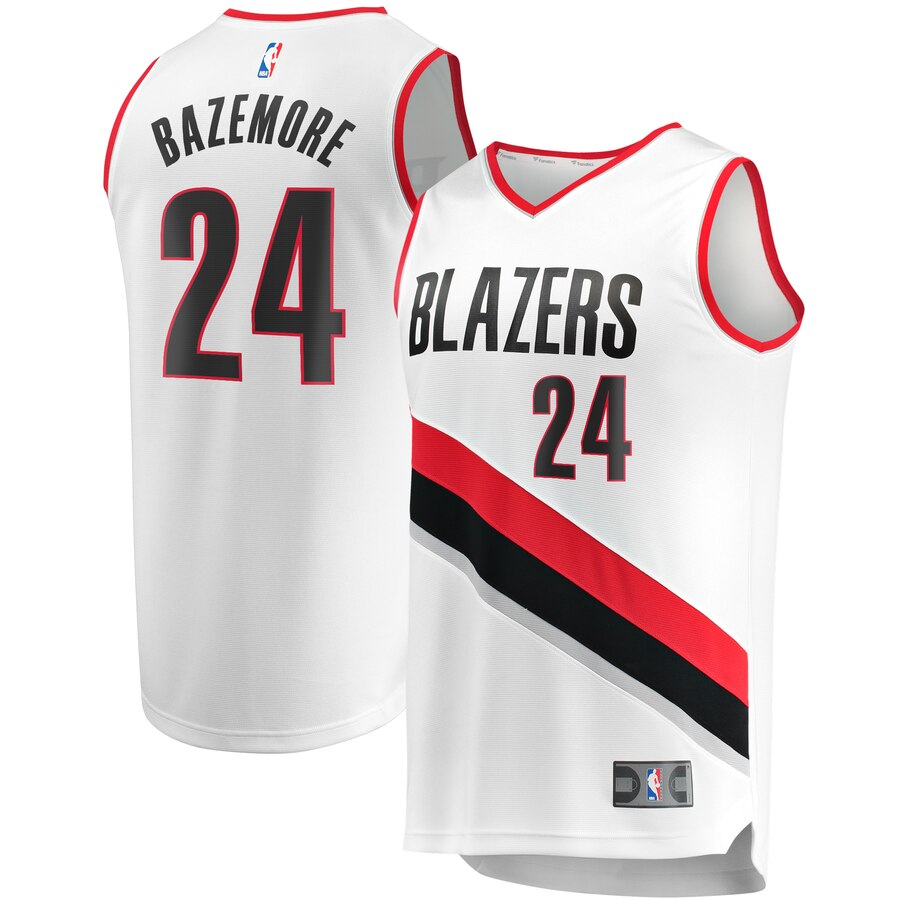 Kent Bazemore Portland Trail Blazers Fanatics Branded Fast Break Replica Basketball Jersey White - Association Edition