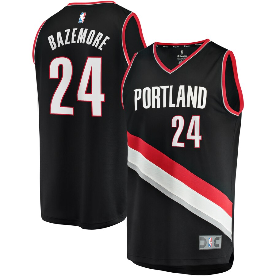 Kent Bazemore Portland Trail Blazers Fanatics Branded Youth Fast Break Replica Basketball Jersey Black - Icon Edition