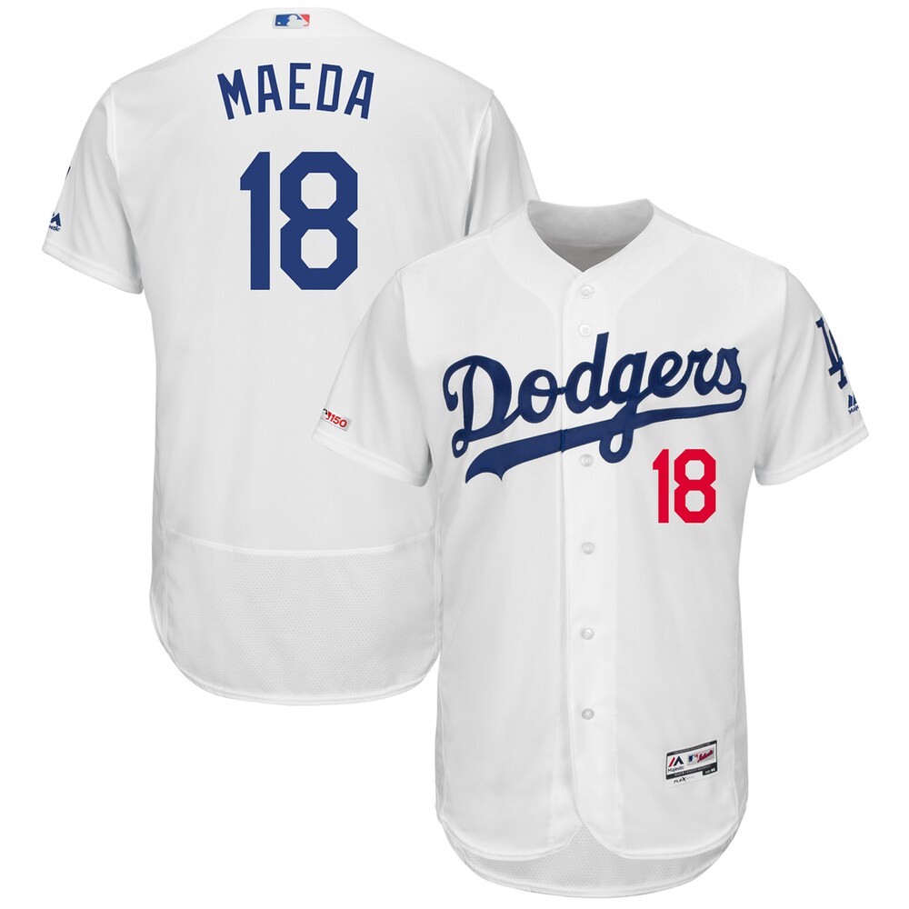 Kenta Maeda Los Angeles Dodgers Majestic Home Flex Base Collection Player Baseball Jersey - White
