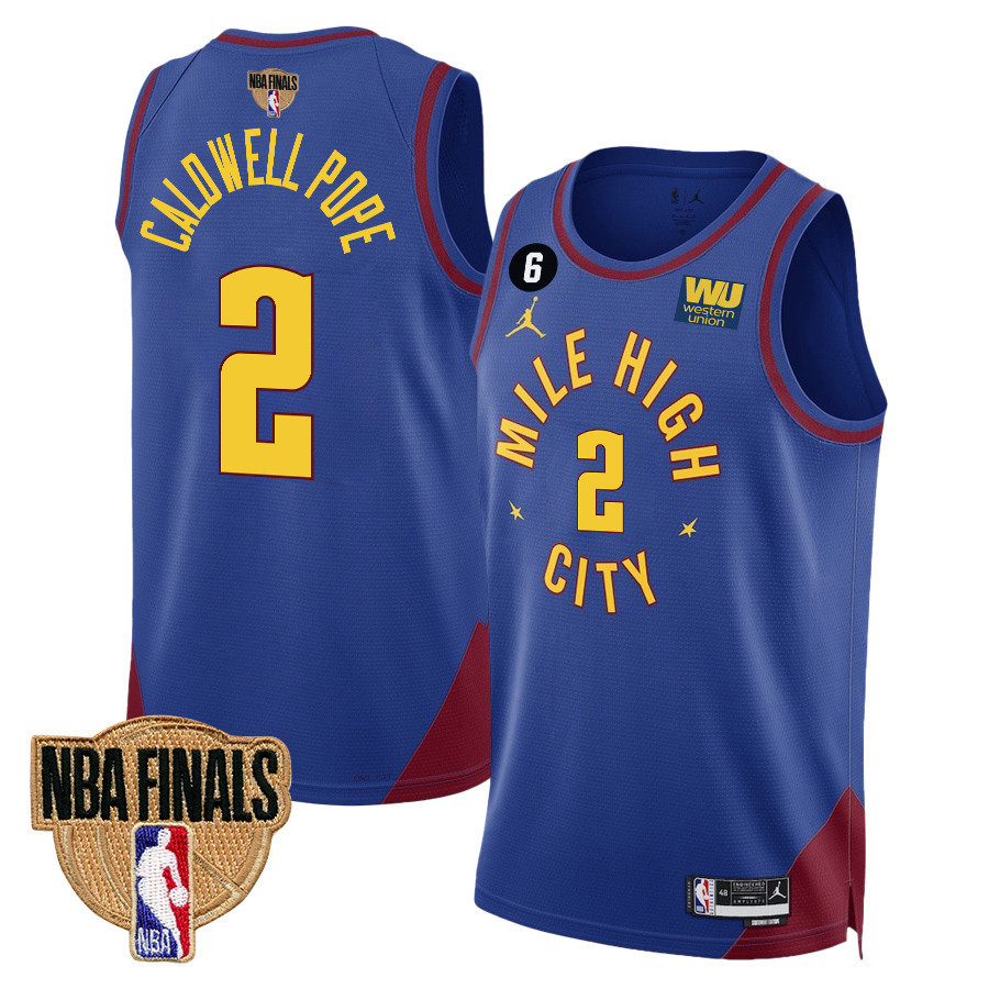 Kentavious Caldwell-Pope 2 Denver Nuggets Final Champions 2023 Swingman Basketball Jersey - Blue - JS680 