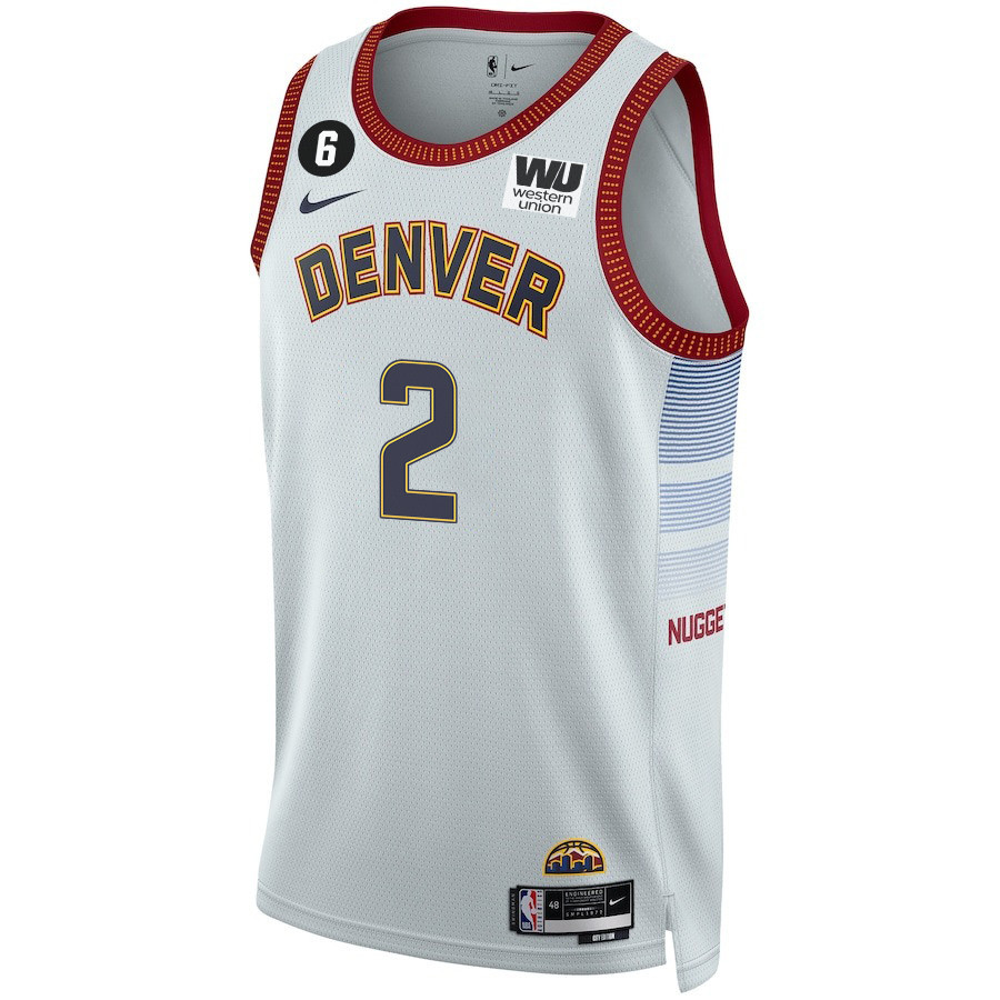 Alternative view of Kentavious Caldwell-Pope 2 Denver Nuggets Final Champions 2023 Swingman Basketball Jersey - White - JS687 
