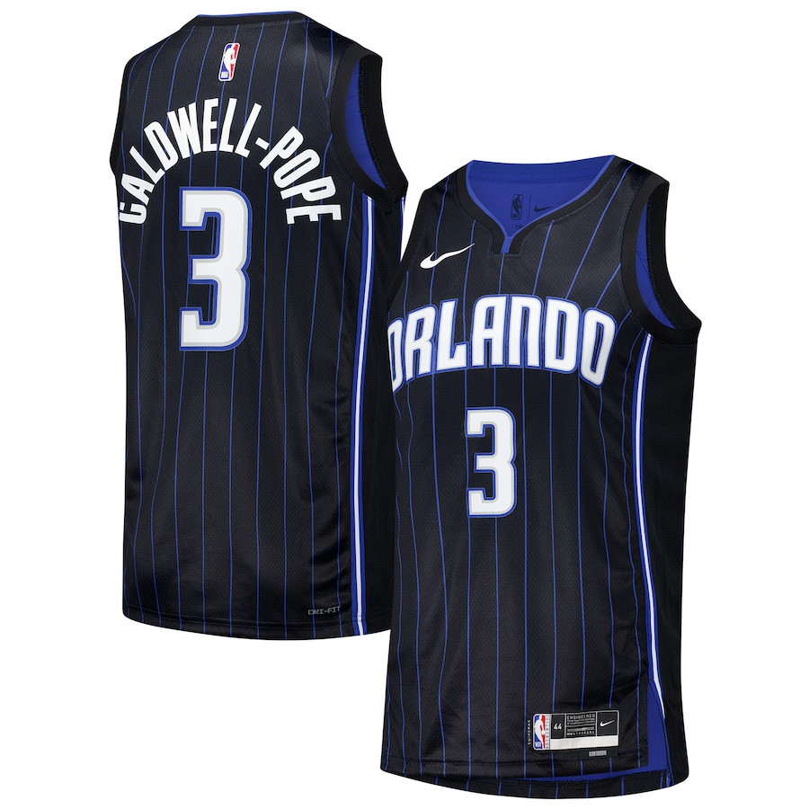 Kentavious Caldwell-Pope 3 Orlando Magic Unisex 2024 Offseason Addition Swingman Basketball Jersey - Black - JS366 