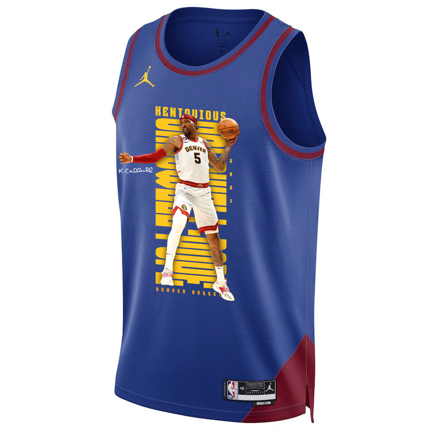 Alternative view of Kentavious Caldwell-Pope 5 Denver Nuggets Scoring Flair 2023 NBA Champions Swingman Basketball Jersey - Blue - JS679 