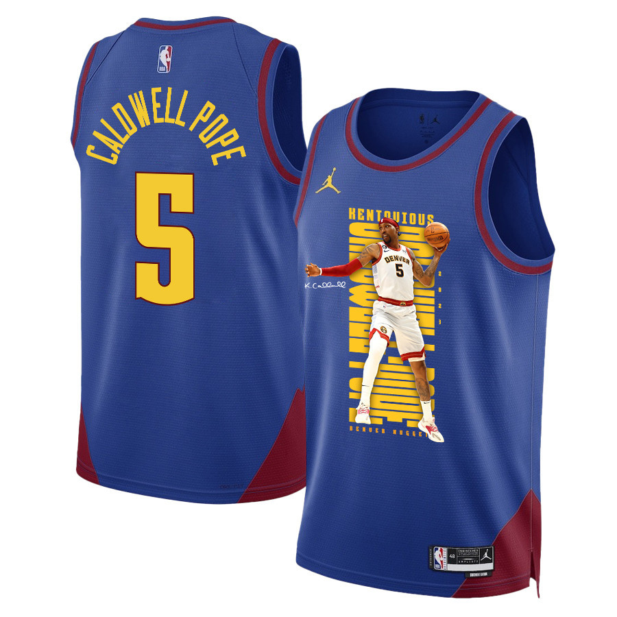 Kentavious Caldwell-Pope 5 Denver Nuggets Scoring Flair 2023 NBA Champions Swingman Basketball Jersey - Blue - JS679 