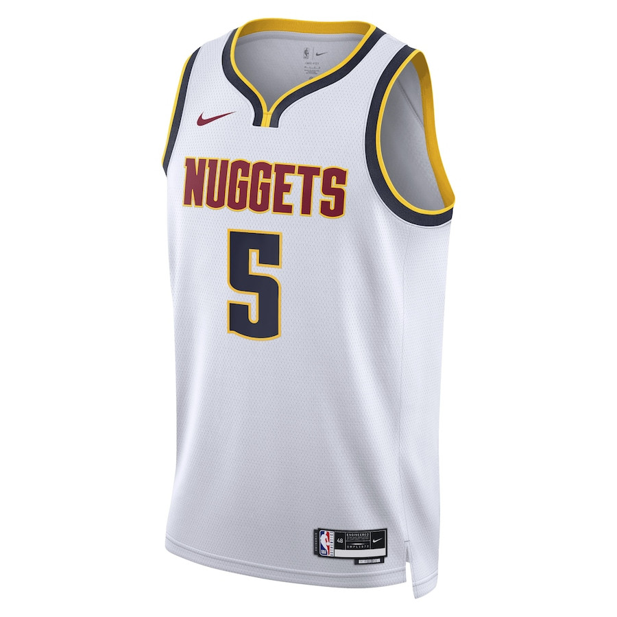 Alternative view of Kentavious Caldwell-Pope 5 Denver Nuggets Unisex Swingman Basketball Jersey - Association Edition - White - JS624 