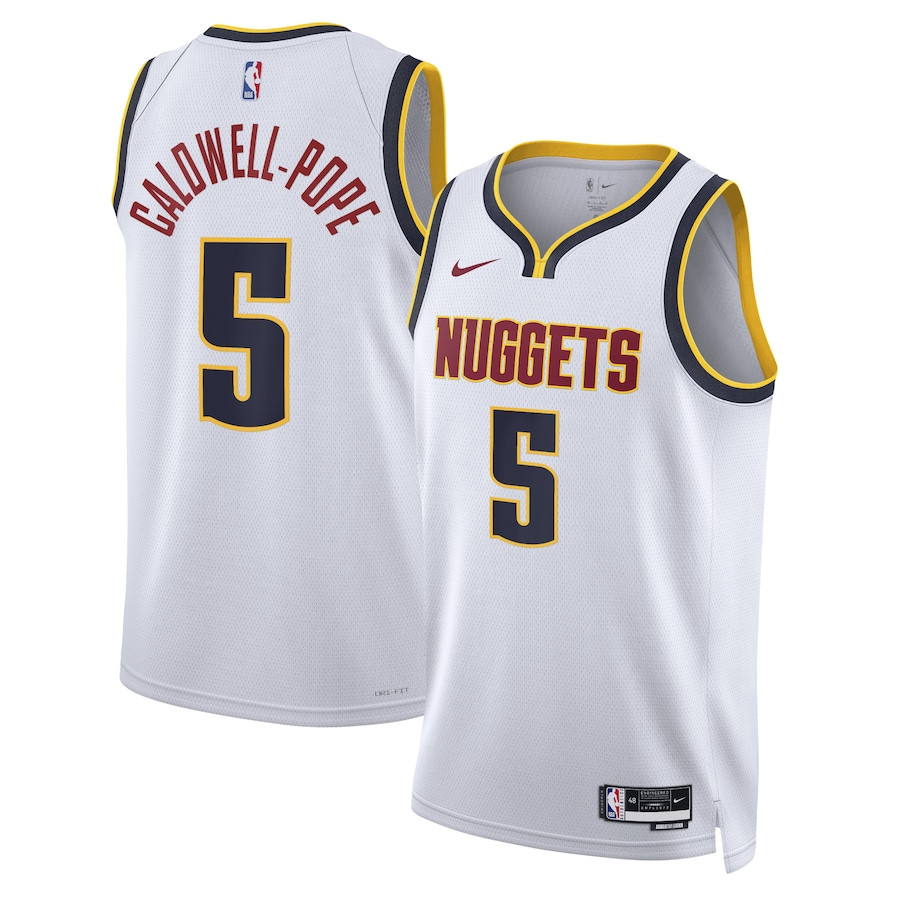 Kentavious Caldwell-Pope 5 Denver Nuggets Unisex Swingman Basketball Jersey - Association Edition - White - JS624 