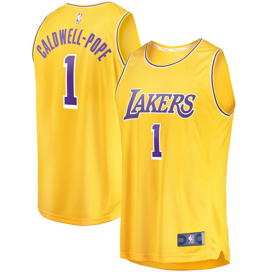 Kentavious Caldwell-pope Los Angeles Lakers Fanatics Branded Fast Break Home Player Basketball Jersey - Icon Edition - Gold