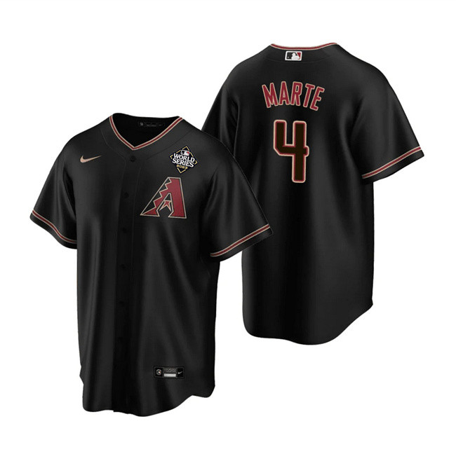 Ketel Marte 4 Arizona Diamondbacks 2023 World Series Men Jersey - Black