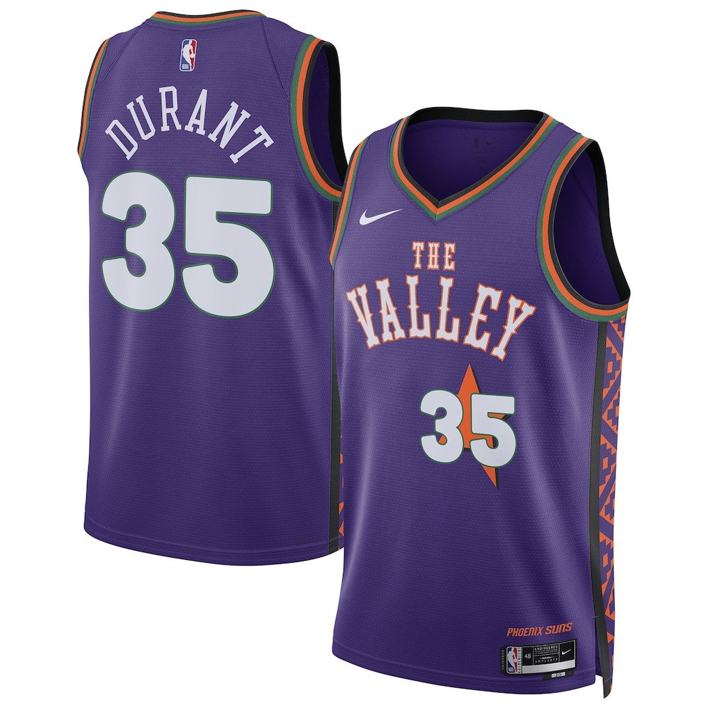 Kevin Durant 35 Phoenix Suns Unisex 2024/25 Swingman Player Basketball Jersey - City Edition - Purple - JS783 