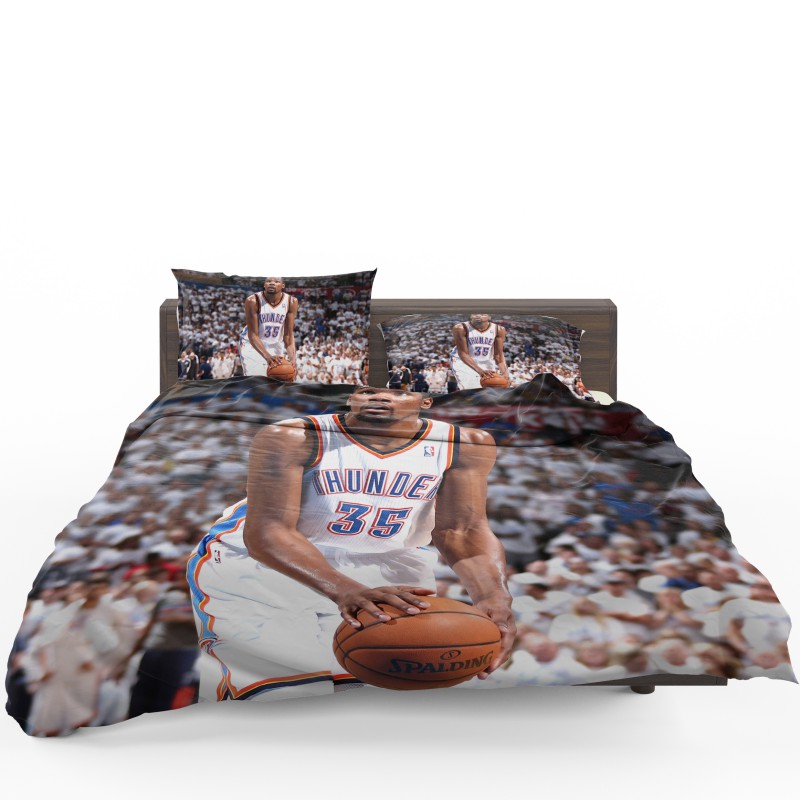 Kevin Durant Basketball Oklahoma City Thunder Nba Bedding Set - Custom Bedding Set